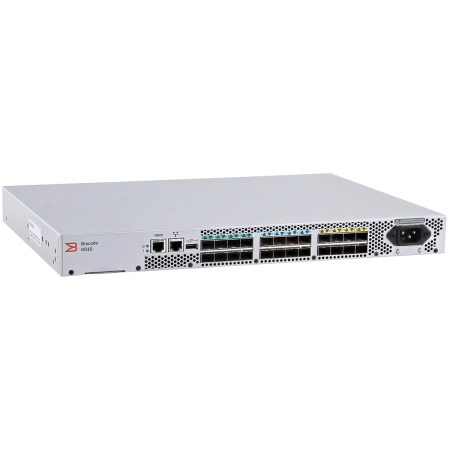 Коммутатор Brocade G610 24-port FC Switch, 24-port licensed, incl 24x 16Gb SWL SFP+, Enterprise SW Bundle (ISL Trunking, Fabric Vision, Extended Fabric), FOS Notupgradable, 1 PS, Rail Kit, 1Y Warranty