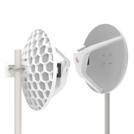 Bad Pack RBLHGG-60adkit Wireless Wire Dish КОМПЛЕКТ ИЗ 2 ШТУК (Pair of preconfigured LHGG-60ad devices for 60Ghz link (60GHz antenna, 802.11ad wireless, four core 716MHz CPU,256MB RAM, 1x Gigabit LAN, RouterOS L3, POE, PSU) for 1Gbps full duplex on dista