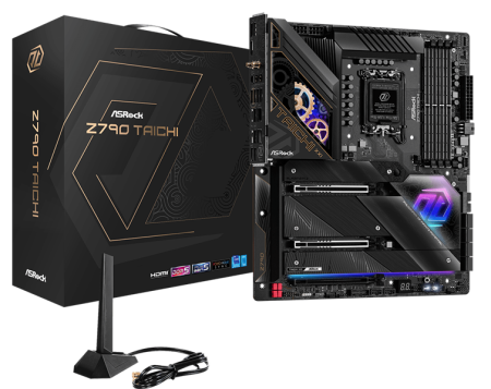 Z790 TAICHI, Socket 1700, Intel®Z790, 4xDDR5-4800, HDMI, 3xPCI-Ex16, 8xSATA3(RAID 0/1/5/10), 5xM.2, 6 Ch Audio, 1xGLan, 1x2.5GLan, WiFi, (2+3)xUSB2.0, (8+4)xUSB3.2, (0+1)xUSB3.2 Type-C™, (2+0)xUSB4 Type-C™, ATX, RTL {}