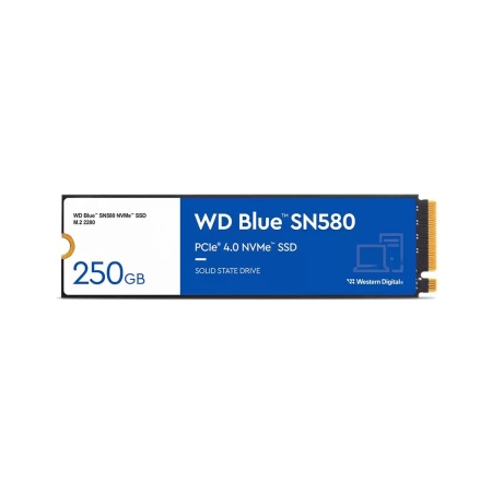 Твердотельный накопитель SSD Western Digital M.2 2280 250GB Blue SN580 WDS250G3B0E PCIe Gen4x4 with NVMe,3D TLC NAND