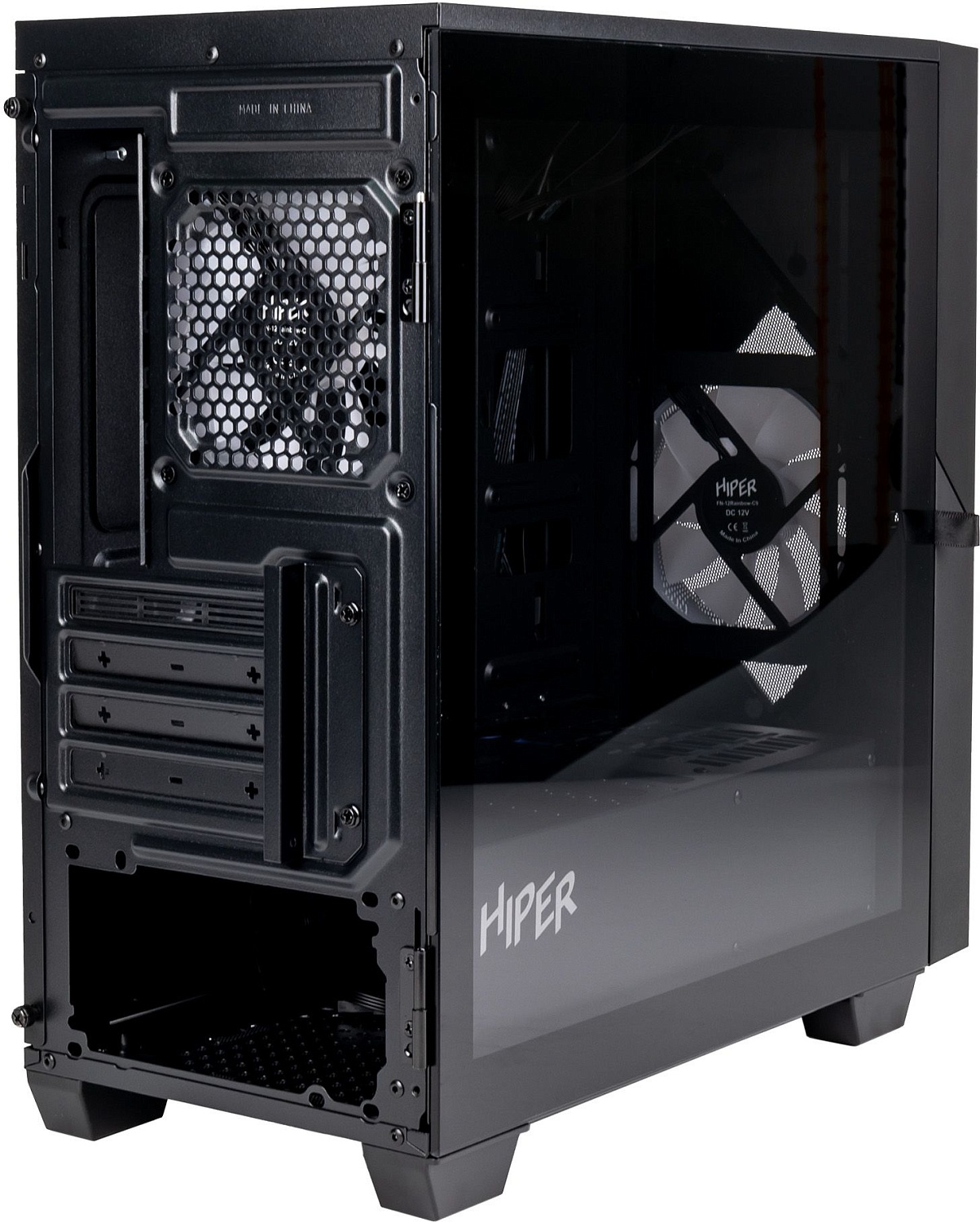 Корпус Hiper CYCLOPS BR черный без БП mATX 6x120mm 1xUSB2.0 1xUSB3.0 audio bott PSU