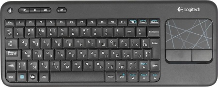 Клавиатура Logitech K400 черный USB беспроводная Multimedia Touch (920-007145)