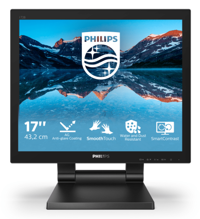 Монитор LCD 17'' [5:4] 1280х1024(SXGA) TN, nonGLARE, TOUCH, 60 Hz, 250 cd/m2, H170°/V160°, 1000:1, 50М:1, 16.7M, 1ms, VGA, DVI, HDMI, DP, USB-Hub, Height adj, Tilt, Speakers, 3Y, Black