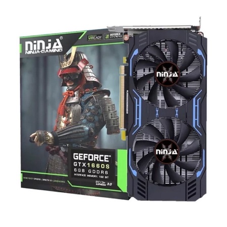 Видеокарта Ninja (Sinotex) Ninja GTX1660SUPER PCIE (1408SP) NK166SF66F 6GB 192BIT GDDR6 (DVI/HDMI/DP)