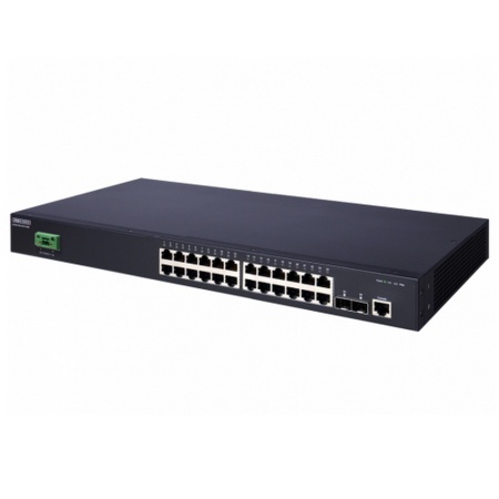 ECS4100-26TX-ME Edge-corE 24 x GE + 2 x 10G SFP+ ports L2+ Switch, Fan-less design, 6KV Surge Protection, AC(Rear)+DC(Front) Power {4}