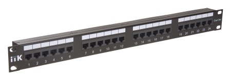 Патч-панель ITK PP24-1UC5EU-D05 19" 1U 24xRJ45 кат.5e UTP