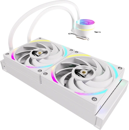 Система водяного охлаждения Formula OASIS L240 ARGB Soc-AM5/AM4/1200/2066/1700/1851 белый 4-pin Al+Cu 300W Ret (OASIS L240 ARGB WH)