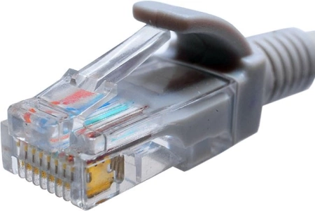 Патч-корд Suprlan 10-0141 UTP RJ-45 вил.-вилка RJ-45 кат.5E 0.5м серый LSZH 24AWG