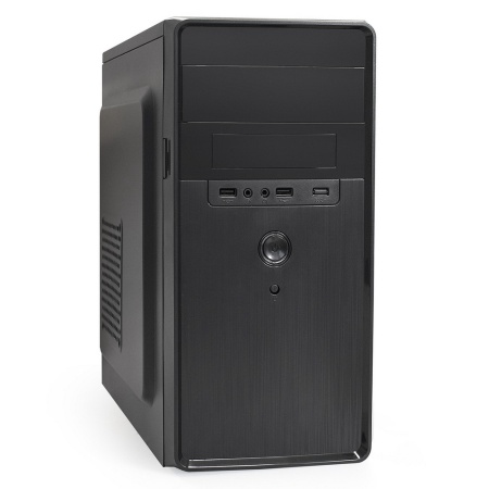 Корпус Minitower ExeGate BA-309-AA400 (mATX, БП AA400 с вент. 8см, 2*USB, HD аудио, черный)