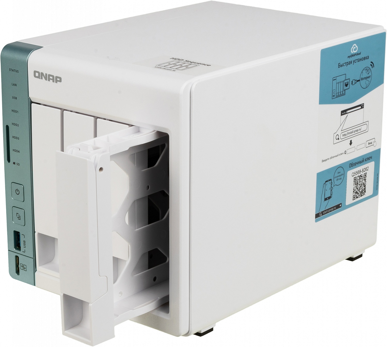 Сетевое хранилище NAS Qnap Original D4 PRO 4-bay настольный Celeron N3060