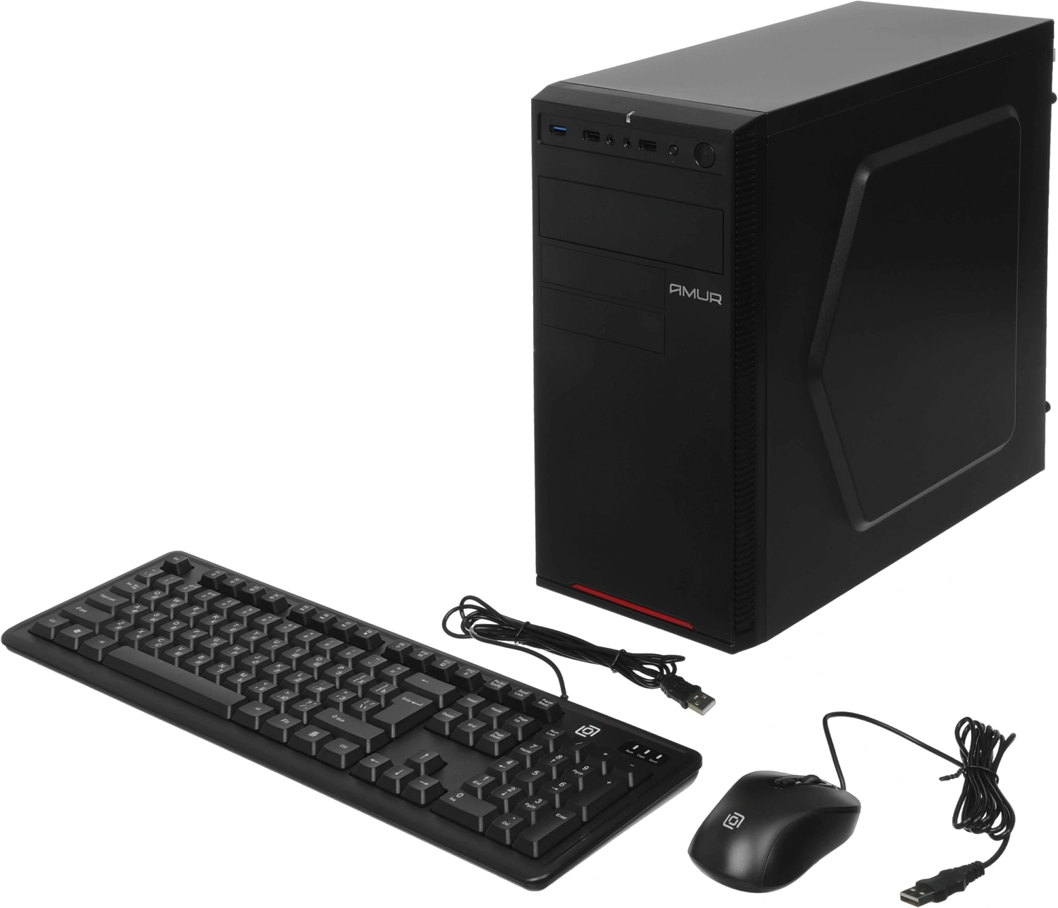 ПК Amur Нарвал B7I21 MT i3 12100 (3.3) 16Gb SSD512Gb UHDG 730 FreeDOS 2.5xGbitEth 400W мышь клавиатура черный (RUS) (2147008)