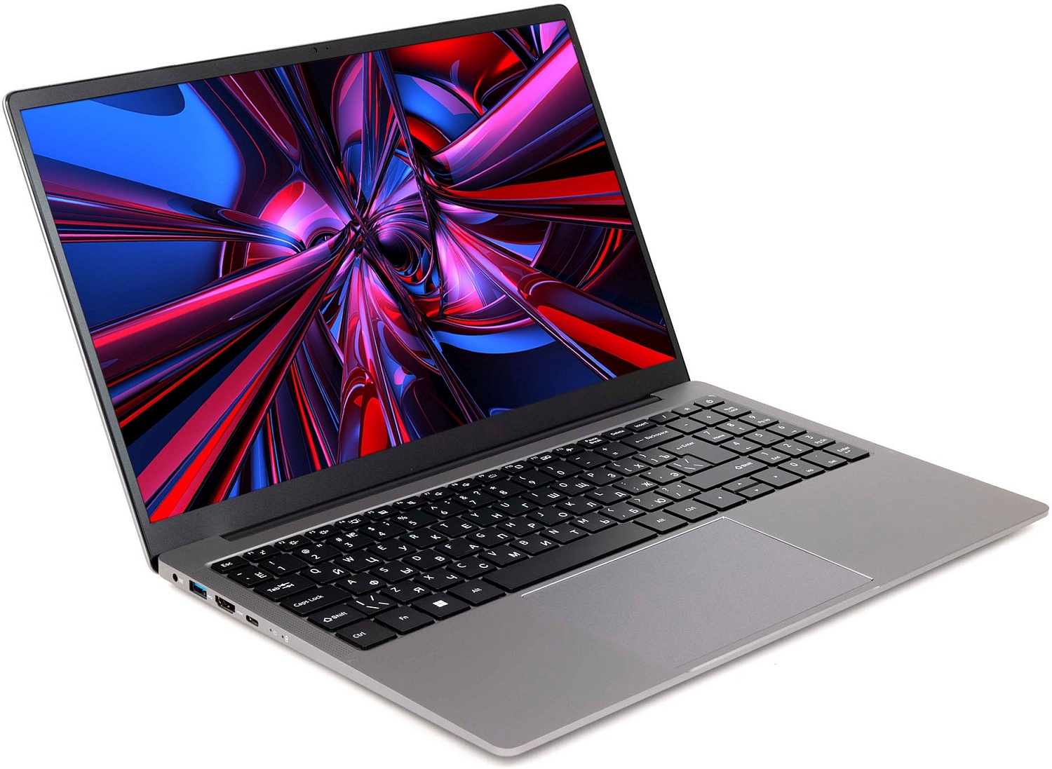 Ноутбук Hiper Office H1574O582DM Core i5 1235U 8Gb SSD256Gb Intel Iris Xe graphics 15.6" IPS FHD (1920x1080) Free DOS 64 grey WiFi BT Cam 4700mAh