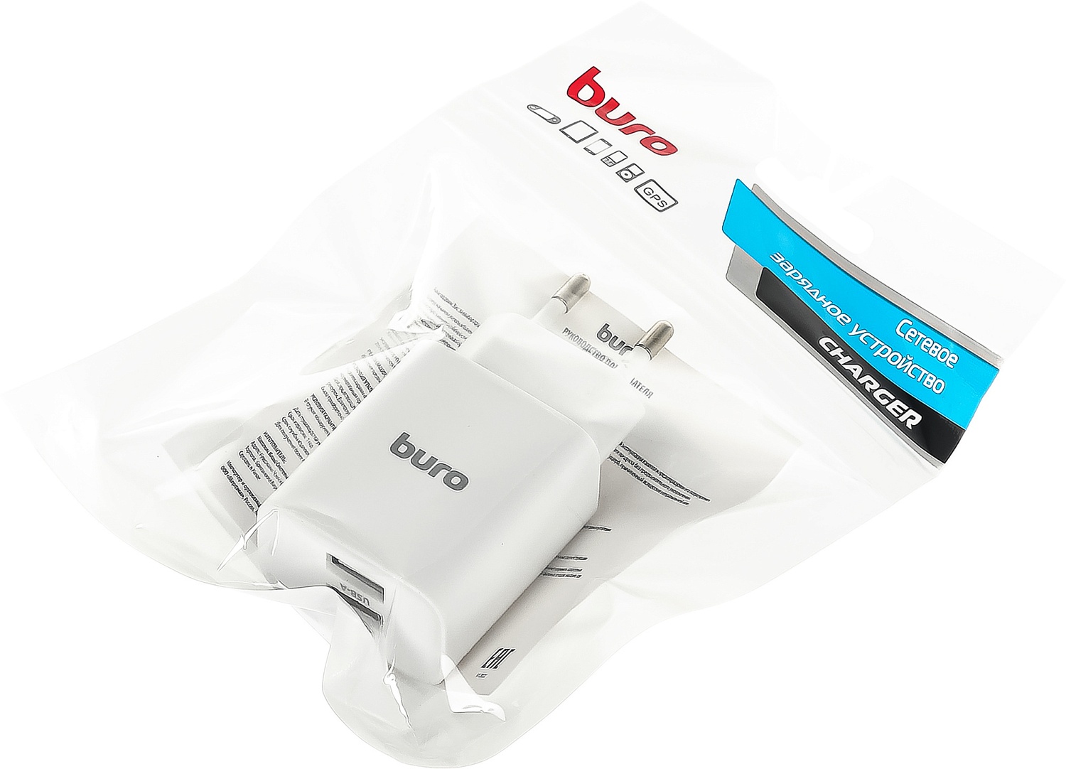 Сетевое зар./устр. Buro BUWE1 10.5W 2.1A 2xUSB универсальное белый (BUWE10S200WH)