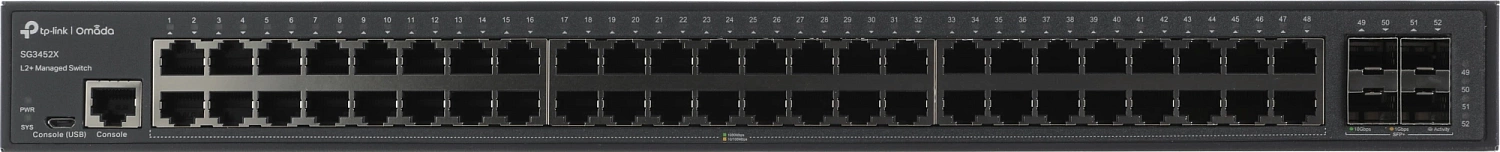Коммутатор TP-Link SG3452X (L2+) 48x1Гбит/с 4SFP+ управляемый