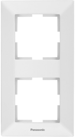 Рамка Panasonic Arkedia WMTF08122WH-RU 2x вертикальный монтаж пластик белый (упак.:1шт)