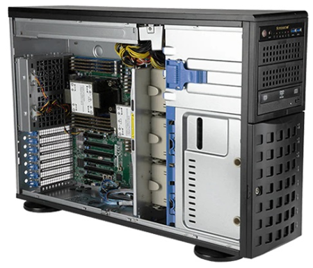 Шасси серверное Supermicro SuperServer 4U 740P-TR noCPU(2)3rd Gen Xeon Scalable/TDP 270W/no DIMM(16)/ SATARAID HDD(8)LFF/6xFH,M2/2x1GbE/2x1200W