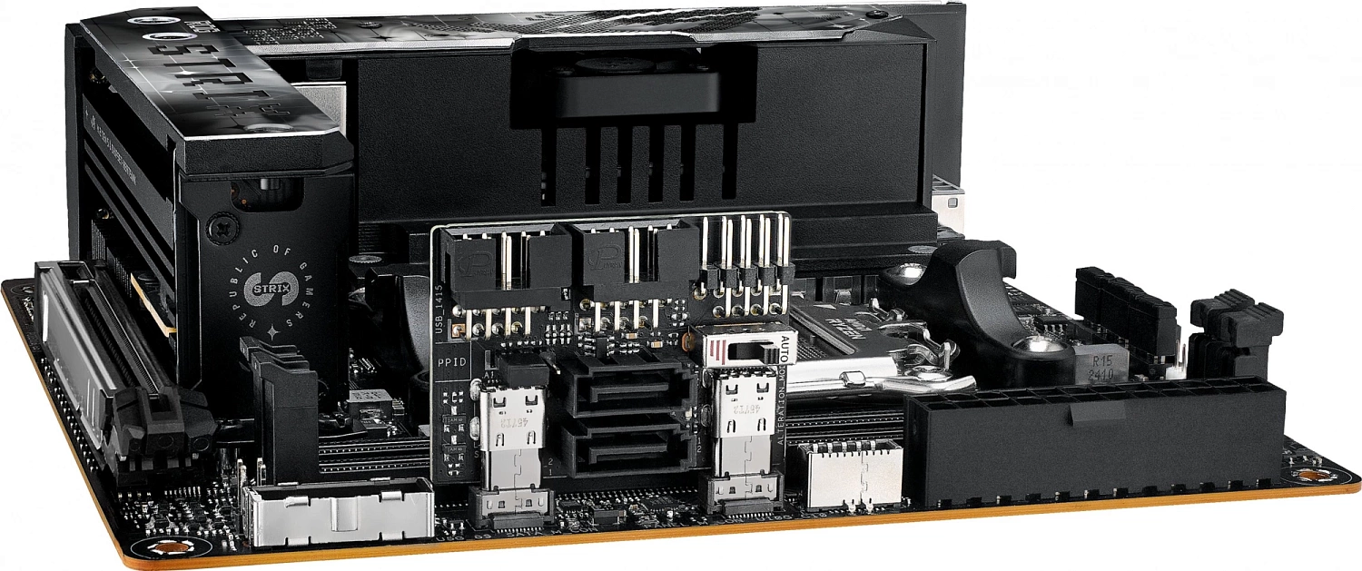 Материнская плата ASUS ROG STRIX X870-I GAMING WIFI, AM5, X870, 2*DDR5, 2*SATA, 2*M.2, 4*USB 3.2, 3*USB 2.0, 2*USB4, Type-C, 2*PCIx16, HDMI, mIATX; 90MB1IW0-M0EAY0