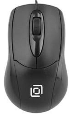 Мышь Оклик 305M черный оптическая (1000dpi) USB (3but)