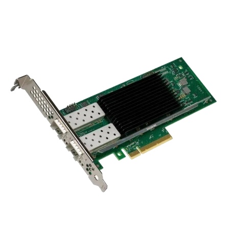 Intel Ethernet Network Adapter E810-XXVDA2 2xSFP28 ports, 25GbE, PCI-E x8 gen3/gen4, iWARP/RoCEv2, IEEE 1588 PTP, ADQ, iSCSI, NFS, VMDq. PCI-SIG SR-IOV Capable