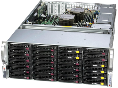 Сервер Supermicro SuperStorage 4U Server 641E-E1CR36H 2x6530/ 4x96Gb/ 1x7450 PRO 480GB NVMe M.2