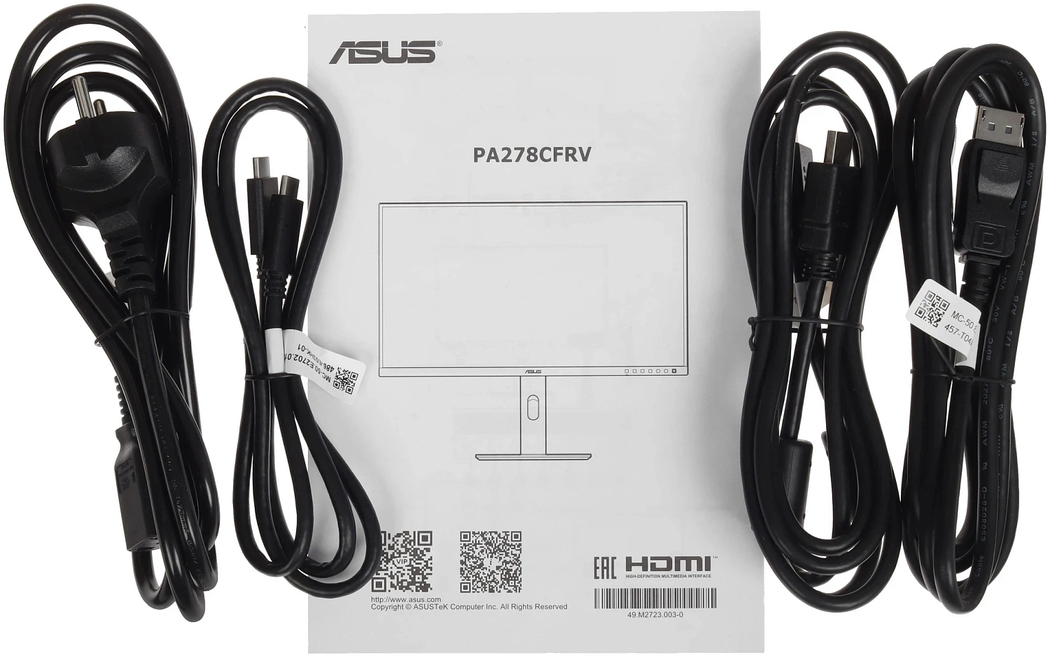 Монитор Asus 27" ProArt PA278CFRV черный IPS LED 5ms 16:9 HDMI M/M матовая HAS Piv 3000:1 400cd 178гр/178гр 2560x1440 100Hz DP 2K USB 6.6кг