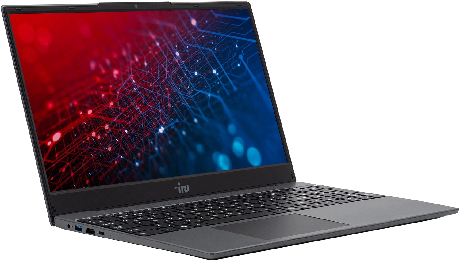 Ноутбук IRU Tactio 15PHC Ryzen 5 7430U 8Gb SSD256Gb Intel Iris Xe graphics R7 15.6" IPS FHD (1920x1080) Windows 11 Professional grey (2045999)