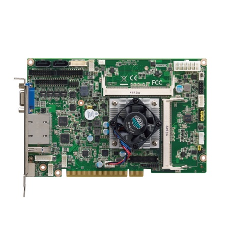 PCI-7032VG-00A2E Процессорная плата половинного размера Advantech форм-фактор PICMG 1.0, процессор Intel Celeron N2930, до 4 Гб DDR3L-1333, 1х DIMM, 1x USB 3.0, 5x USB 2.0, 2х COM, 1х LAN, VGA, LVDS, DVI, m-SATA, (требуется установка батарейки CR2032)