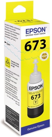 Картридж струйный Epson T673Y C13T673498 (аналог C13T67344A) желтый (1900стр.) (70мл) для Epson L800/L801/L810/L850