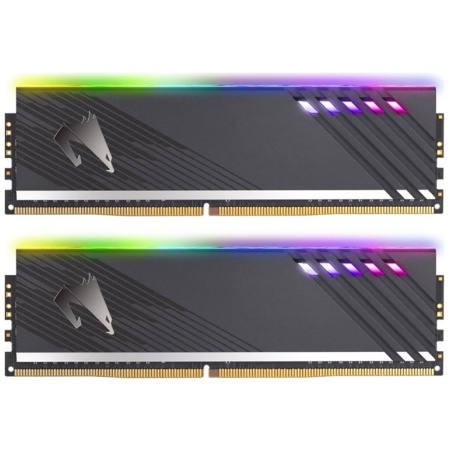 16GB Gigabyte DDR4 3733 DIMM Aorus RGB Gray Gaming Memory GP-ARS16G37 Non-ECC, CL18, 1.4V, XMP 2.0, GP-ARS16G37 Kit (2x8GB), RTL {20}, (814960)