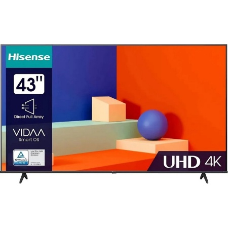 Телевизор LED Hisense 43" 43A6K Frameless черный 4K Ultra HD 60Hz DVB-T DVB-T2 DVB-C DVB-S DVB-S2 USB WiFi Smart TV