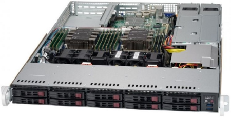 Серверная платформа Supermicro SuperServer 1U 1029P-WTRT noCPU(2)2nd Gen Xeon Scalable/TDP 70-165W/ no DIMM(12)/ SATARAID HDD(10)SFF/ 2x10GbE/ 2xFH, 1xLP, M2/ 2x750W