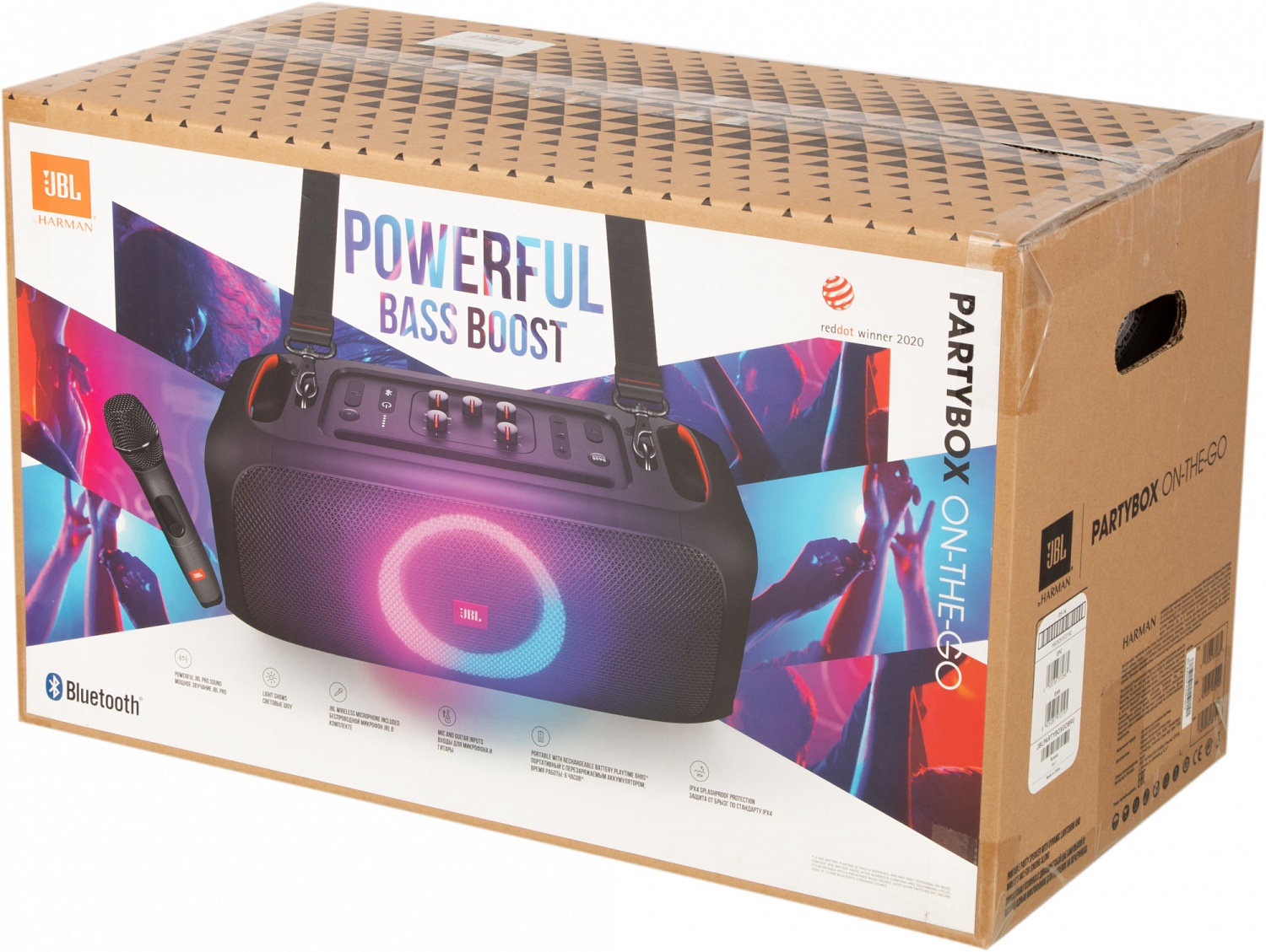 Минисистема JBL Partybox On-The-Go черный 100Вт BT