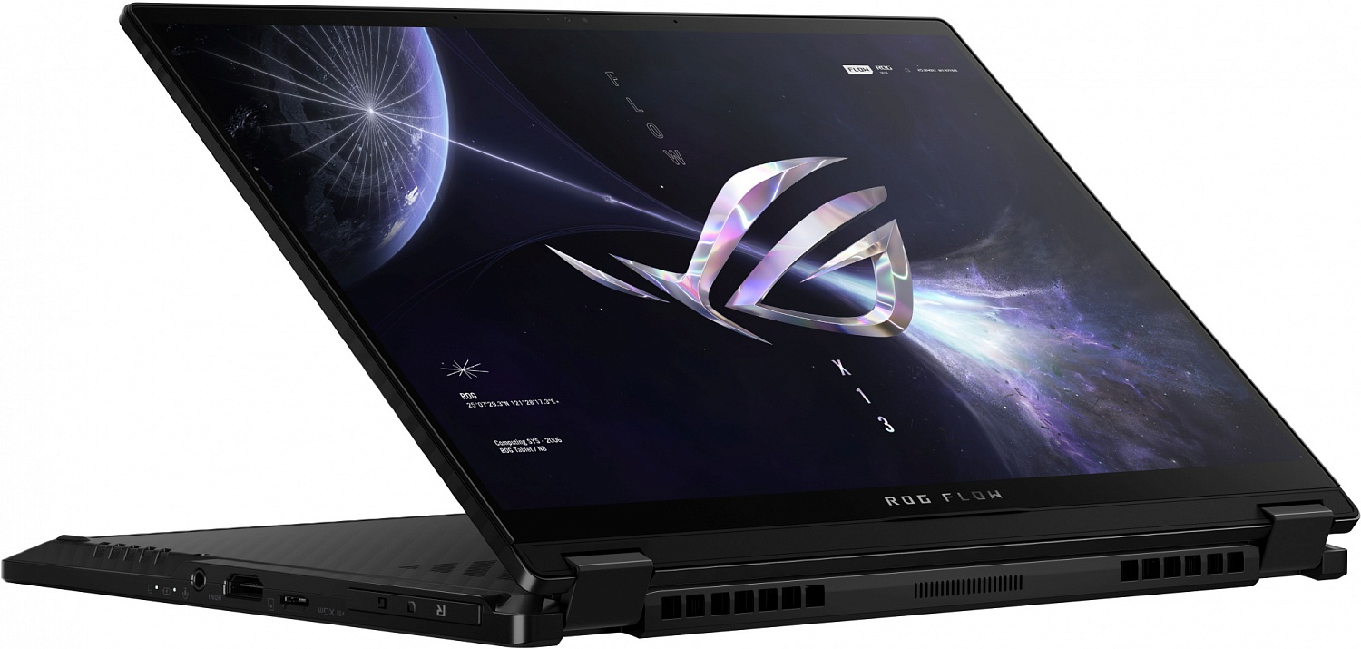 Ноутбук Asus ROG Flow X13 GV302XV-MU020W Ryzen 9 7940HS 16Gb SSD1Tb NVIDIA GeForce RTX4060 8Gb 13.4" IPS Touch WQXGA (2560x1600) Windows 11 Home black WiFi BT Cam (90NR0DT1-M001H0)