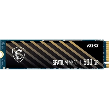 Твердотельный накопитель SSD MSI OEM M.2 2280 500GB MSI SPATIUM M450 Client SSD PCIe Gen4x4 with NVMe, 3600/2300, IOPS 300/550K, MTBF 1.5M, 3D NAND, 300TBW, 0,33DWPD