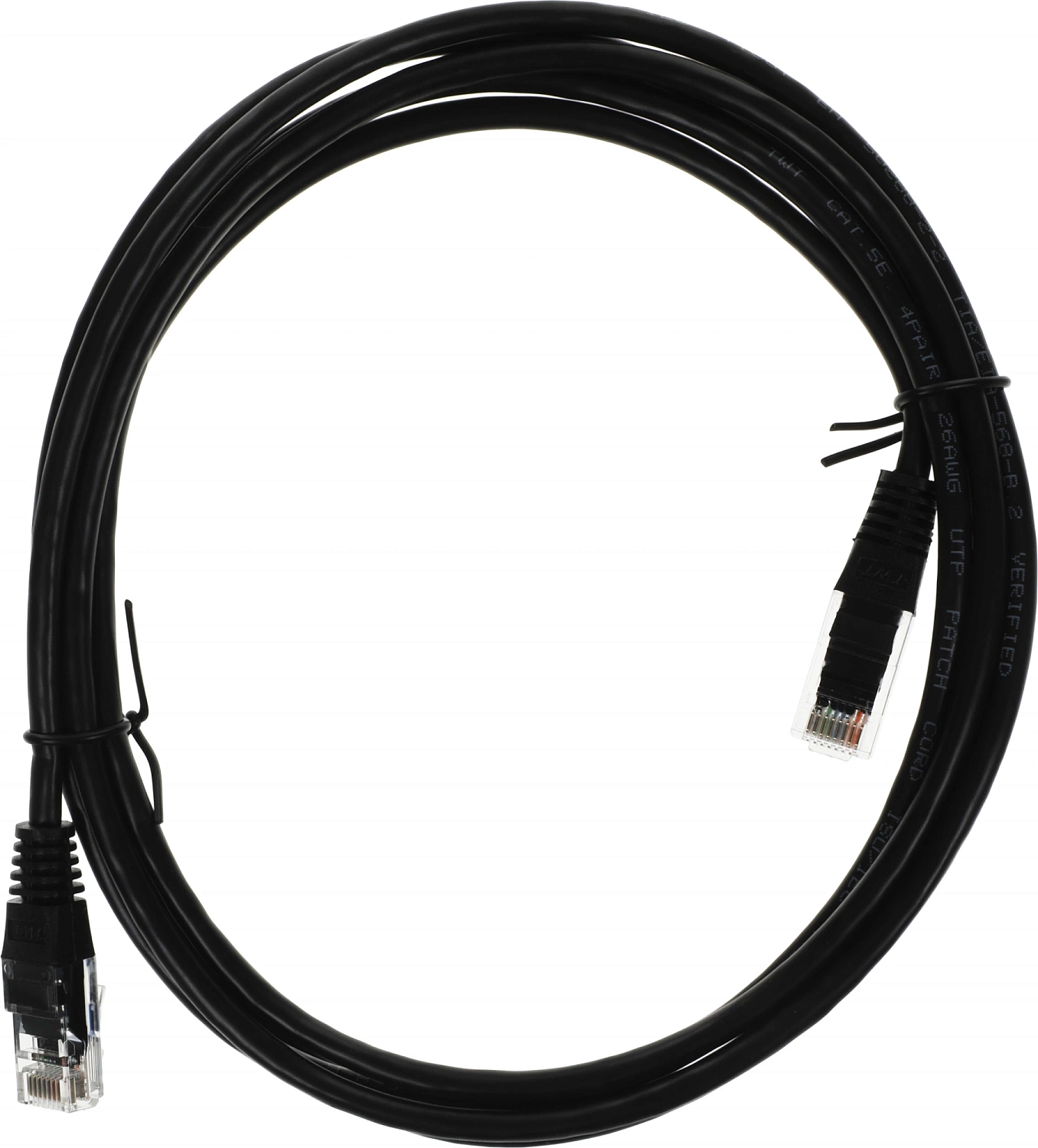 Патч-корд Lanmaster TWT-45-45-2.0-BK UTP RJ-45 вил.-вилка RJ-45 кат.5E 2м черный ПВХ (уп.:1шт)