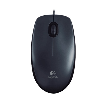 Мышь Logitech M100 Grey темно-серая, оптическая, 1000dpi, USB, 1.8м