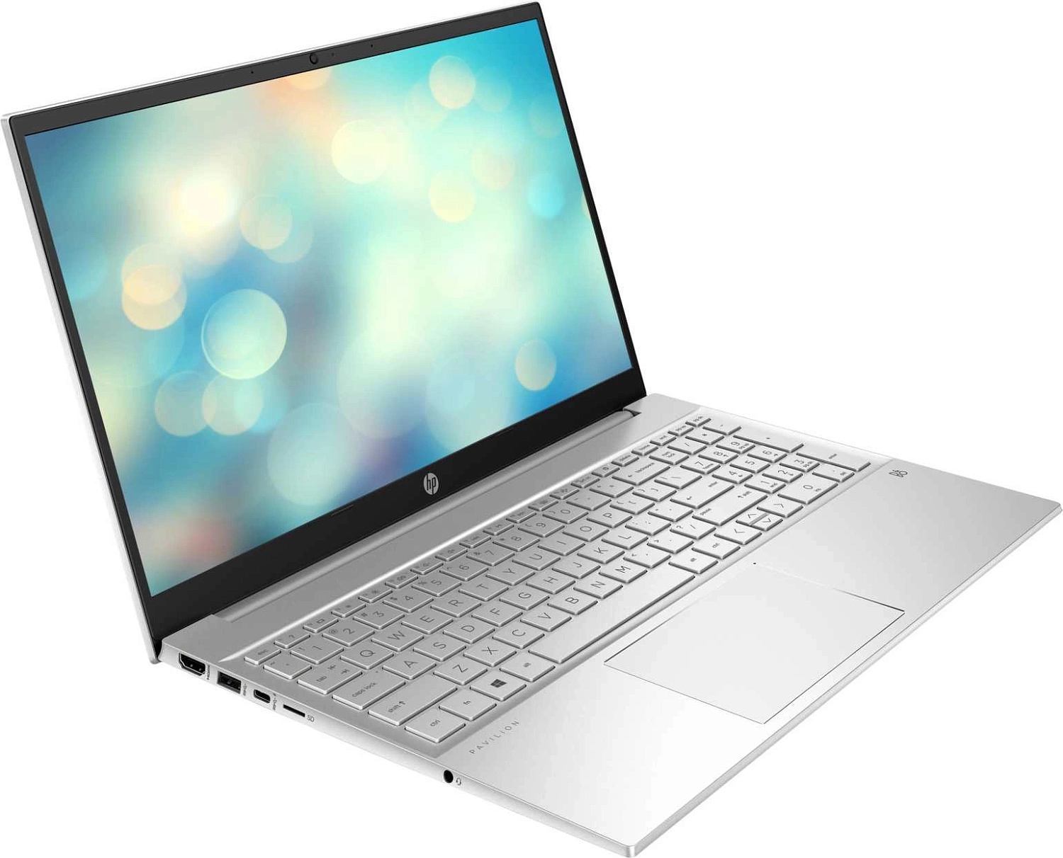 Ноутбук HP Pavilion 15-eg2002ci Core i5 1235U 8Gb SSD256Gb Intel Iris Xe graphics 15.6" IPS FHD (1920x1080) Free DOS silver WiFi BT Cam (6F8L6EA)