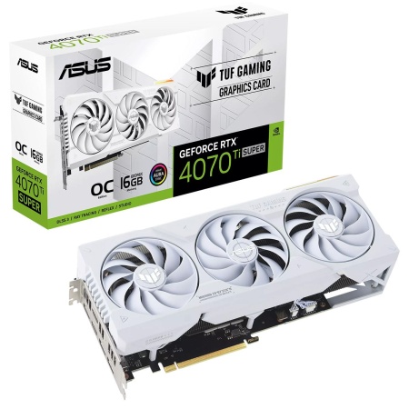 Видеокарта ASUS TUF-RTX4070TIS-O16G-WHITE-GAMING /RTX4070TIS ,HDMI*2,DP*3,16G,D6X