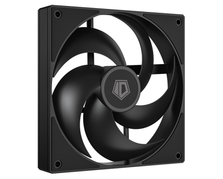 Вентилятор ID-Cooling AS-140-K 140x140x25mm черный 4-pin 14-30dB 200gr Ret