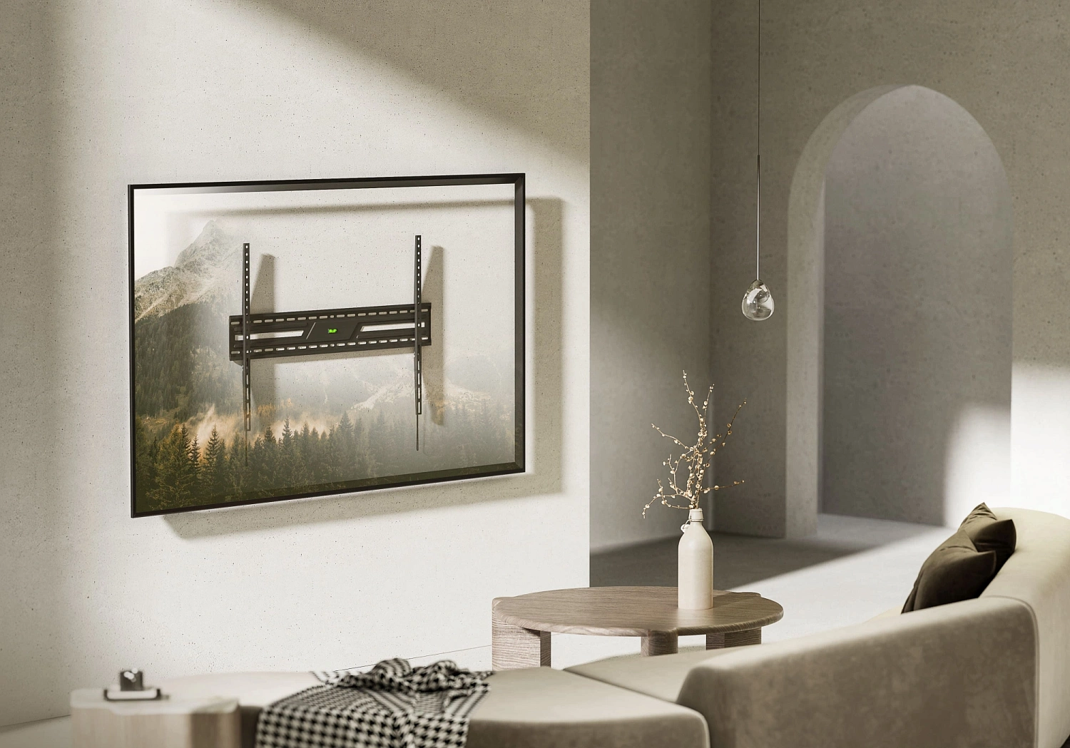 Кронштейн для телевизора Ultramounts UM824F черный 43"-100" макс.75кг настенный фиксированный