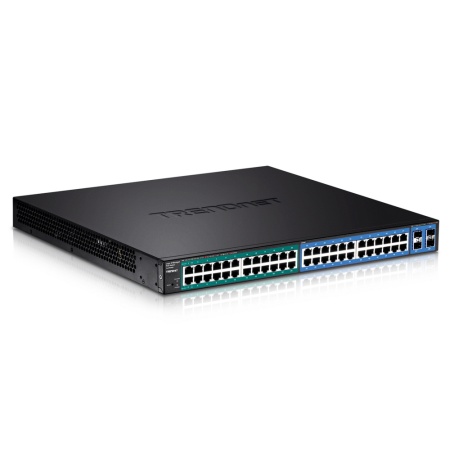 48-Port Gigabit POE+ Managed Layer 2 Switch with 4 shared SFP slots RTL {2}