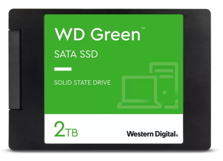 Твердотельный накопитель Western Digital SSD Green 2Tb SATA-III 2,5”/7мм 3D NAND WDS200T2G0A, 1 year