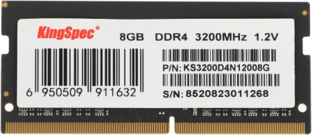 Память DDR4 8GB 3200MHz Kingspec KS3200D4N12008G RTL PC4-25600 SO-DIMM 260-pin 1.2В single rank Ret