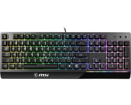 Клавиатура проводная Gaming Keyboard MSI VIGOR GK30, Wired, Mechanical-like plunger switches. 6 zones RGB lighting with several lighting effects.  Anti-ghosting Capability. Water Resistant (spill-proof), Bla (потёртости)