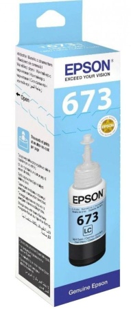 Картридж струйный Epson T673CL C13T673598 (аналог C13T67354A) светло-голубой (1900стр.) (70мл) для Epson L800/L801/L810/L850