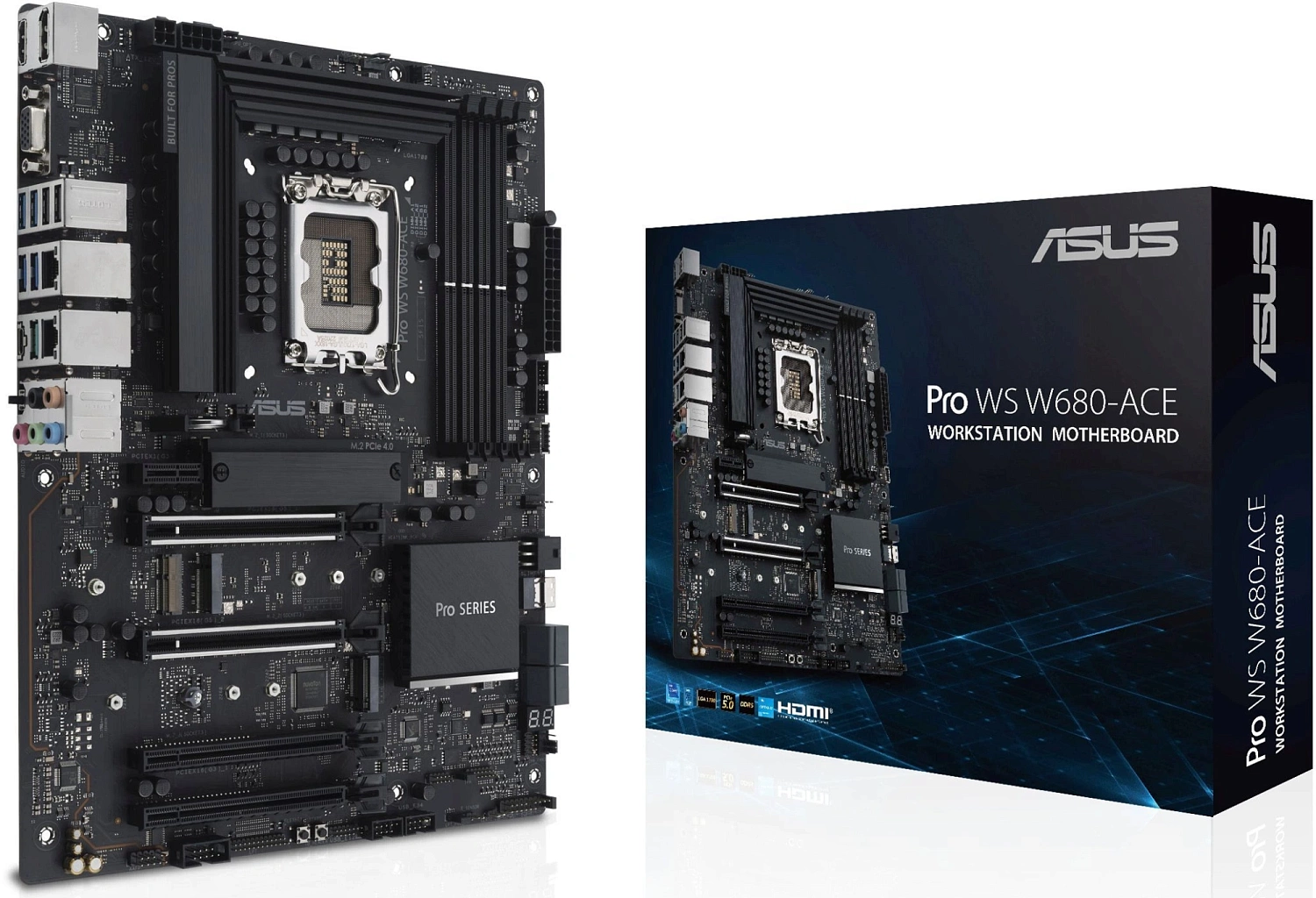 Материнская плата ASUS PRO WS W680-ACE, Intel®LGA1700, 4*DDR5, 8*SATA, 3*M.2, 5*USB 3.2, 2*USB 2.0, Type-C, 4*PCIx16, 1*PCIx1, DP+HDMI+VGA, mATX; 90MB1DZ0-M0EAY0