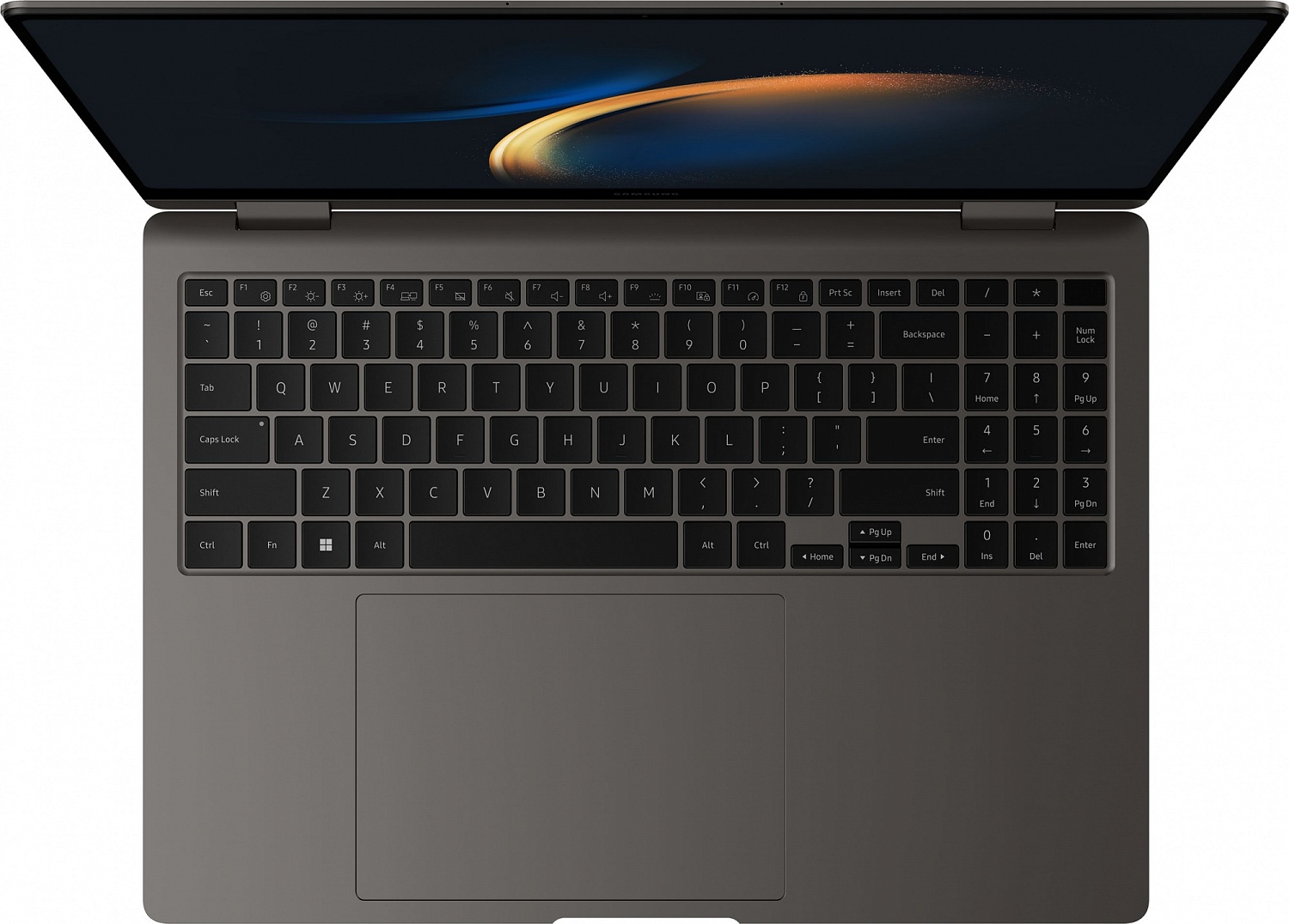 Ноутбук Samsung Galaxy Book 3 Pro 360 NP964 Core i7 1360P 16Gb SSD512Gb Intel Iris Xe graphics 16" AMOLED Touch 3K (2880x1800) Windows 11 Professional graphite WiFi BT Cam (NP964QFG-KA1IT)