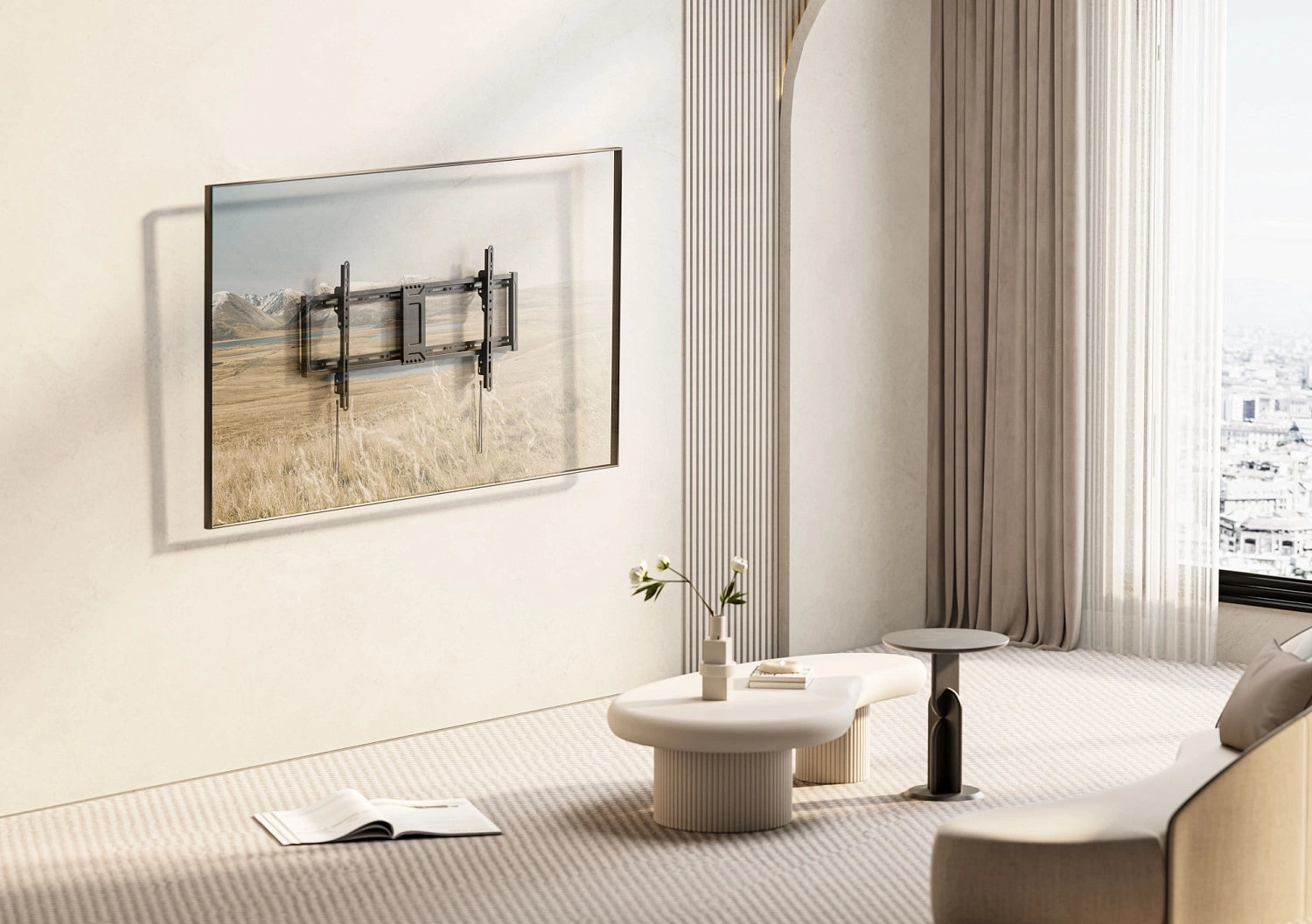 Кронштейн для телевизора Ultramounts UM852T черный 43"-95" макс.75кг настенный наклон