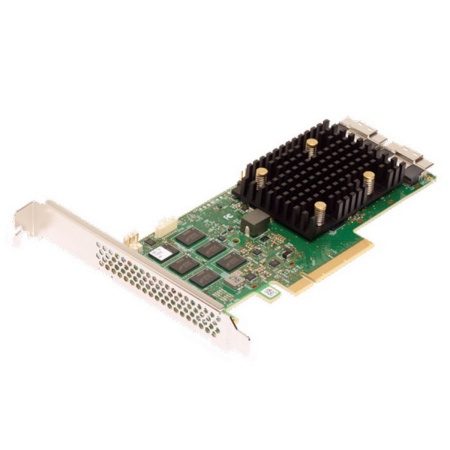 RAID-контроллер Broadcom 9560-16i SGL (05-50077-00 / 03-50077-00008) PCIe 4.0 x8 LP, SAS/SATA/NVMe, RAID 0,1,5,6,10,50,60, 16port(2* int SFF8654), 8GB Cache, 3916ROC, RTL