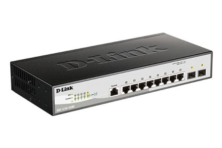 Коммутатор D-Link DGS-1210-10/ME/B 8G 2SFP управляемый